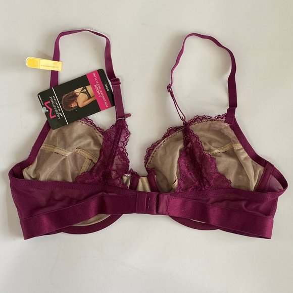 Maidenform Self Expressions Demi Bra 36C Convertible Underwire Bra (Burgundy) - Picture 7 of 7